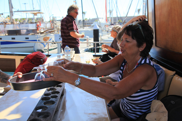 Gina op de Bussard bij La Palma